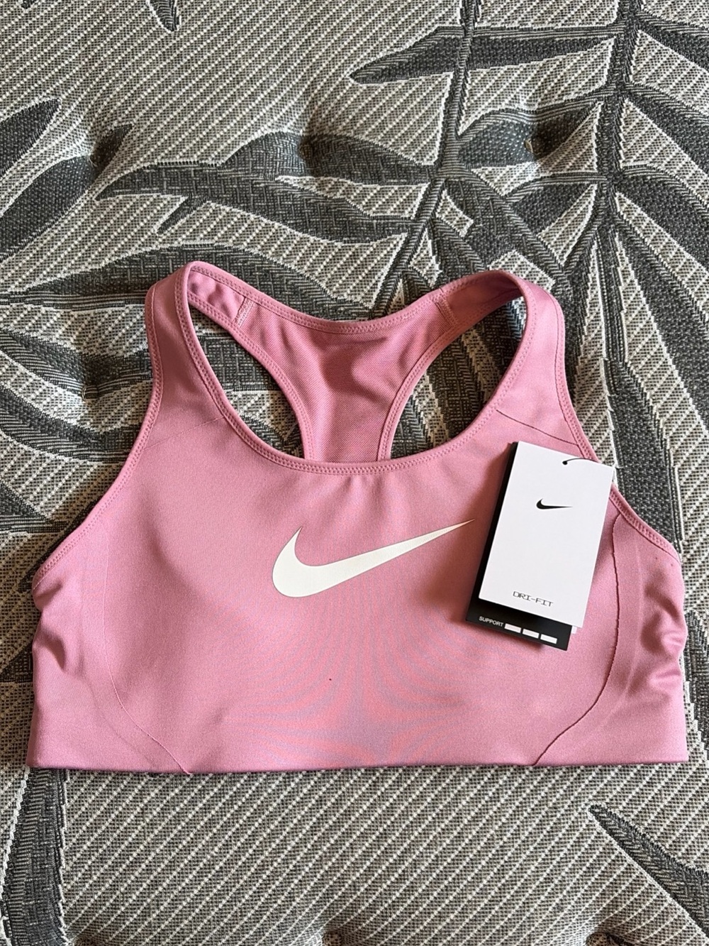 NWT -Nike Women's Dri-FIT Full Support Pink Racerback Sports Training Bra Size M